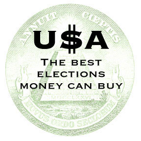 USA Best Elections Money Can Buy Button (0770)